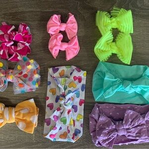 Baby Bling Bows Bundle: Rainbow Dots Lot